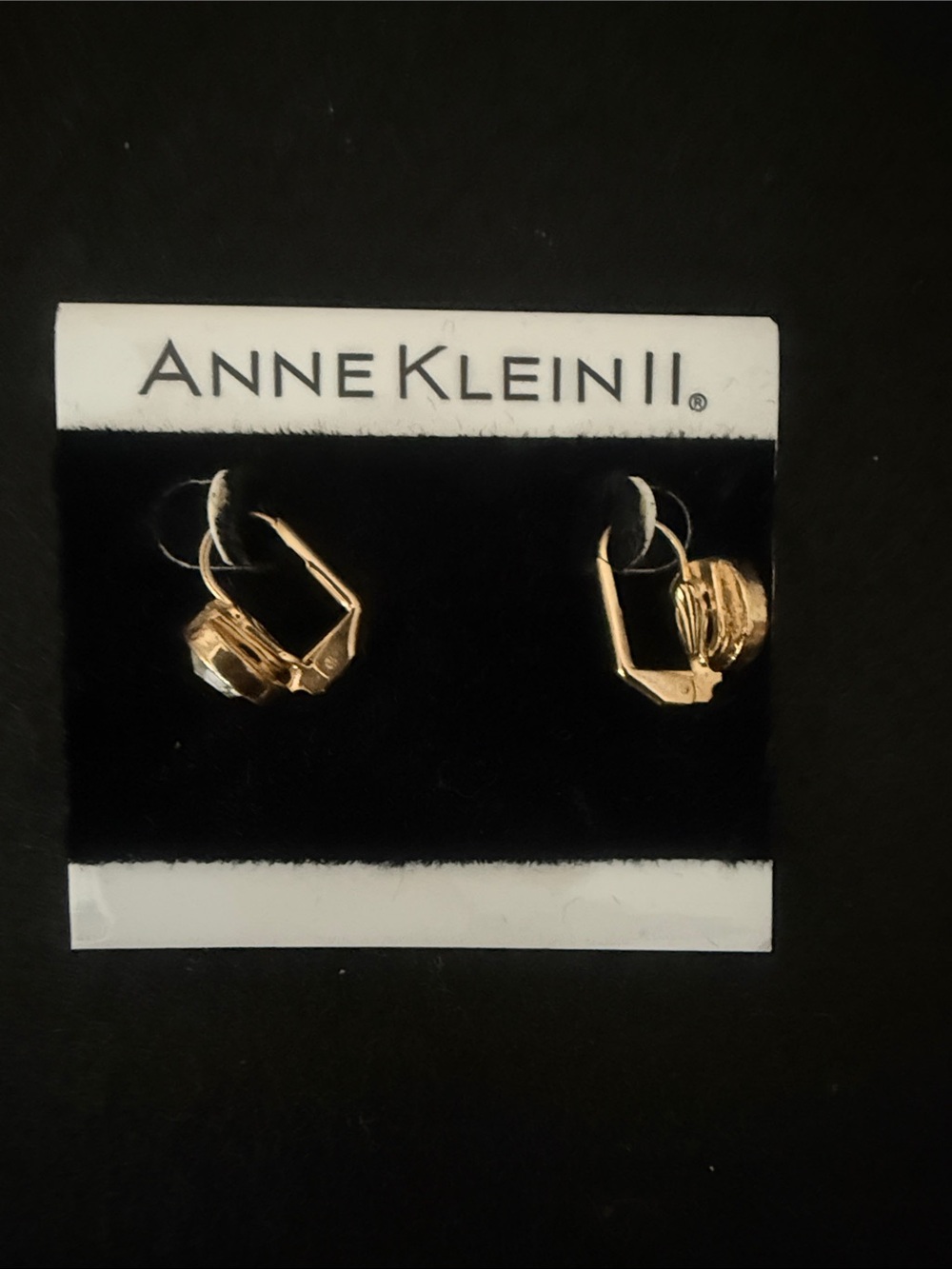 Anne Klein Gold-Tone Round Crystal Clip-On Earrings